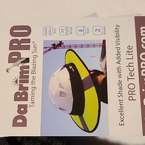 DaBrimPRO, Shade Hat Brim Visor, Reflective, Helmet Safety Reflective Rain Wind
